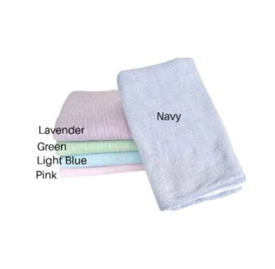 Zsa Zsa & LoLLi - Beach Towel, Seersucker, Monogram, Embroidery: Blue