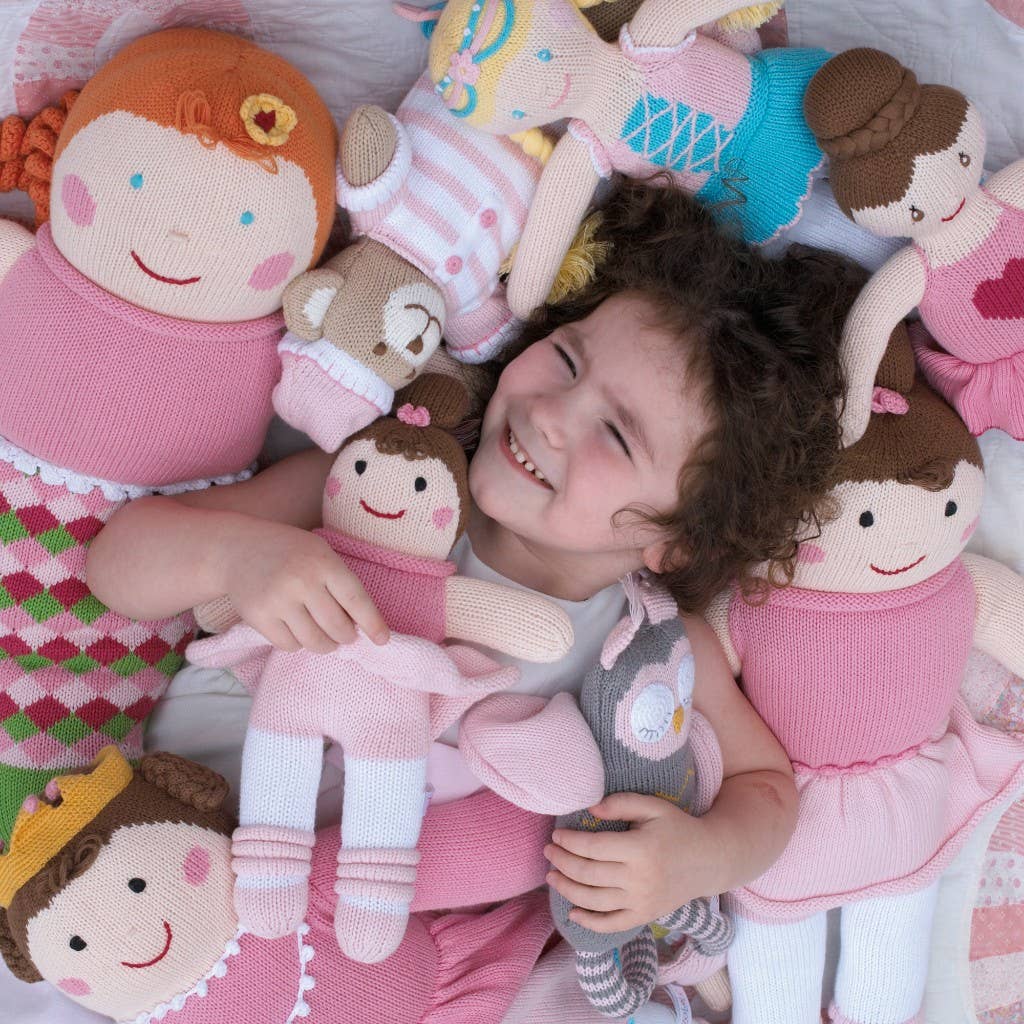 Petit Ami & Zubels - Penny the Mermaid Knit Doll: 7" Rattle
