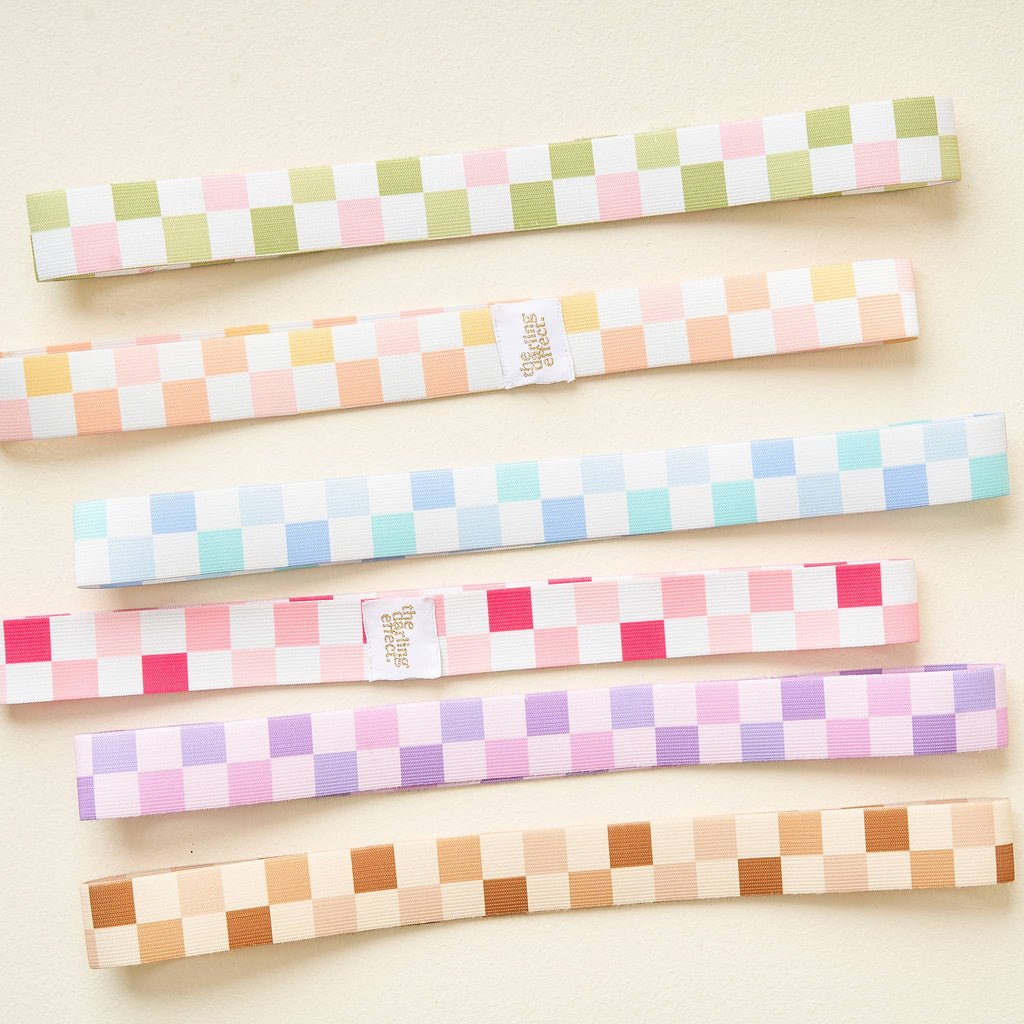 The Darling Effect - Stay-Put Towel Band-Check Blue