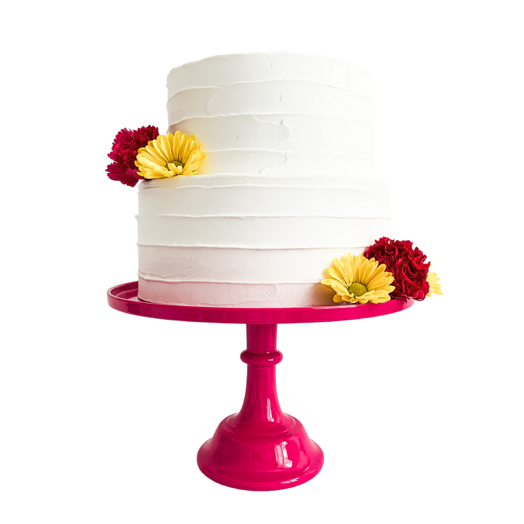 Sprinkles & Confetti Party Supplies - Hot Pink Melamine Cake Stand | Cupcake Stand