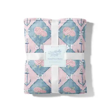 Delta Gamma Flannel Fleece Blanket