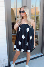 Dot Noir Bubble Dress