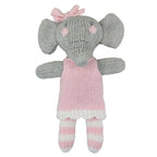Petit Ami & Zubels - Edna the Elephant Hand-Knit Rattle: 7" Rattle