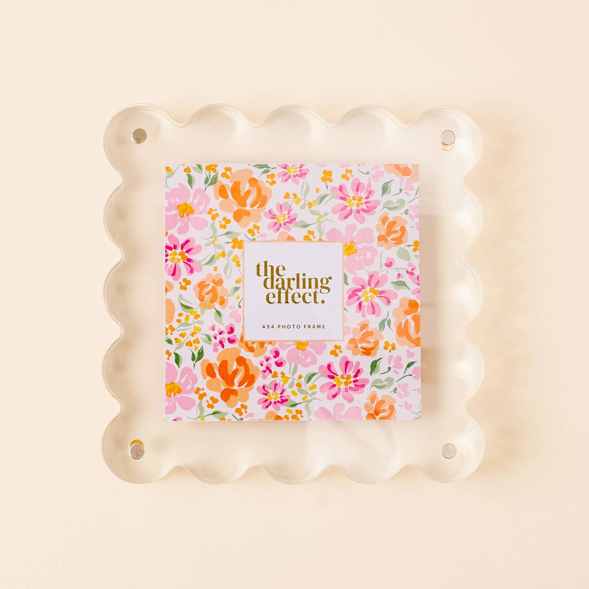 The Darling Effect - Square Scalloped Acrylic Frame-Clear
