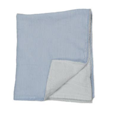 Zsa Zsa & LoLLi - Beach Towel, Seersucker, Monogram, Embroidery: Blue