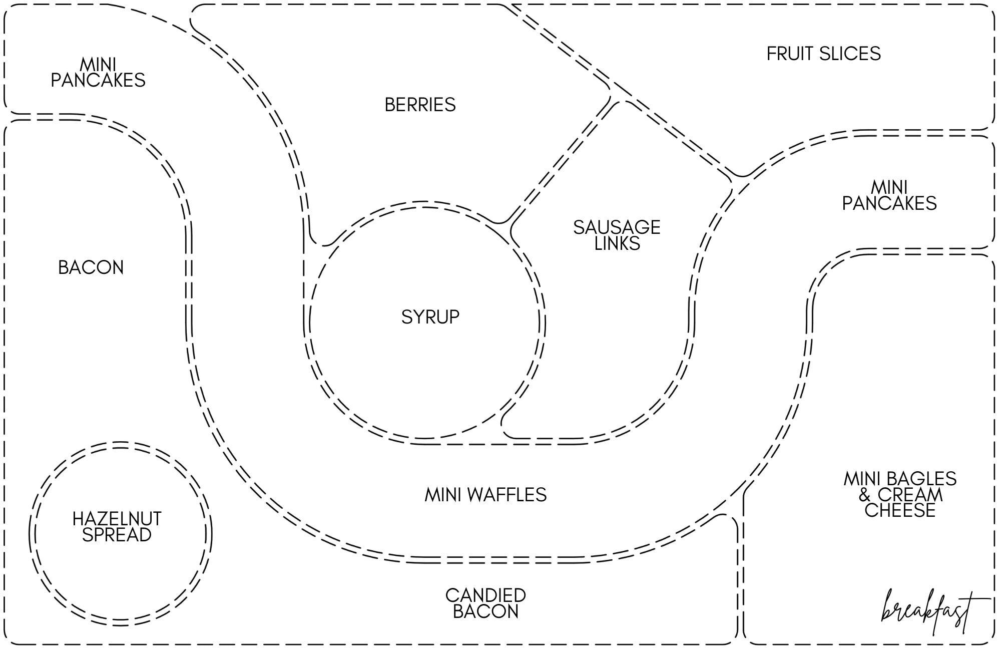 11 x 17 Charcuterie Map Insert Set of 10