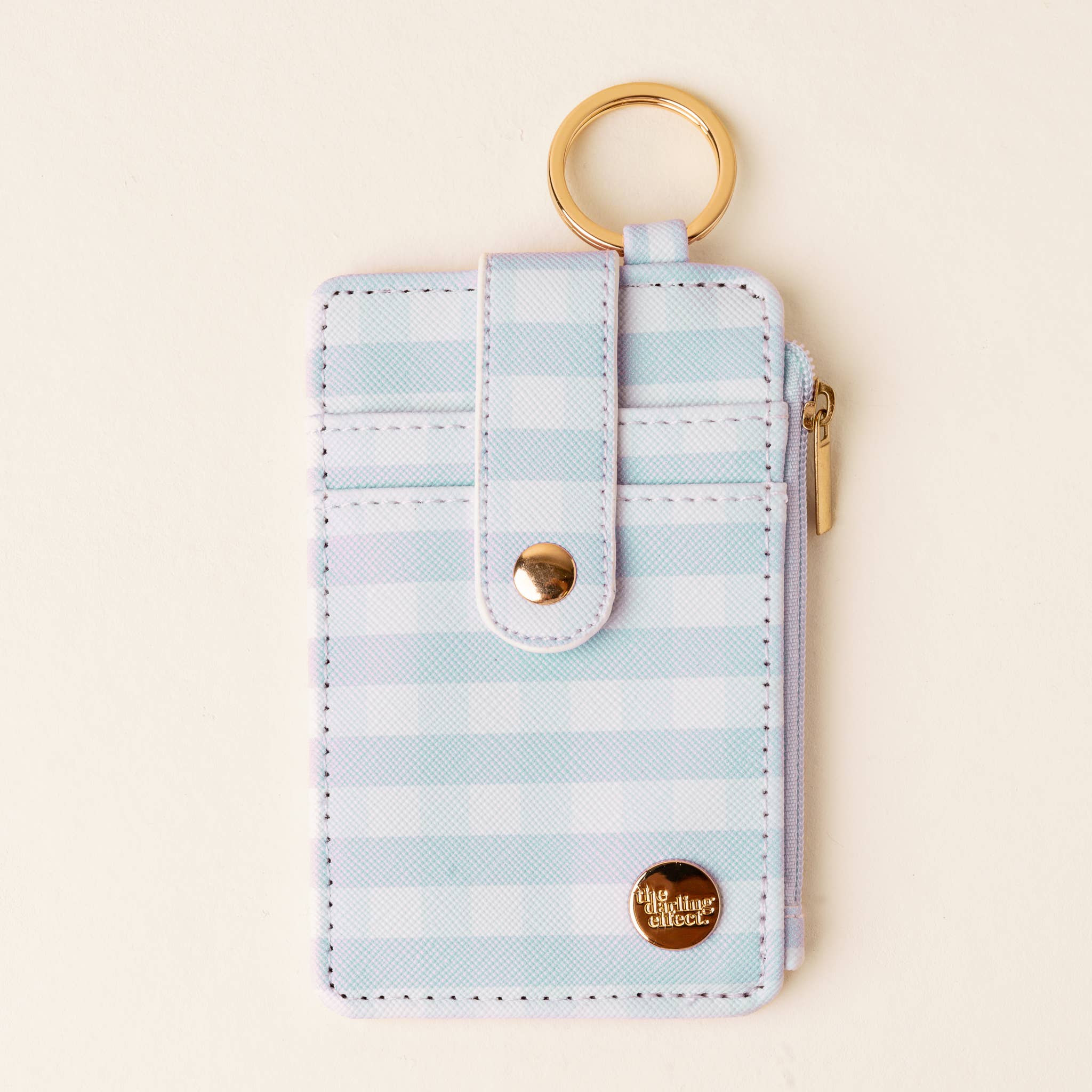 The Darling Effect - Keychain Wallet-Gingham Blue