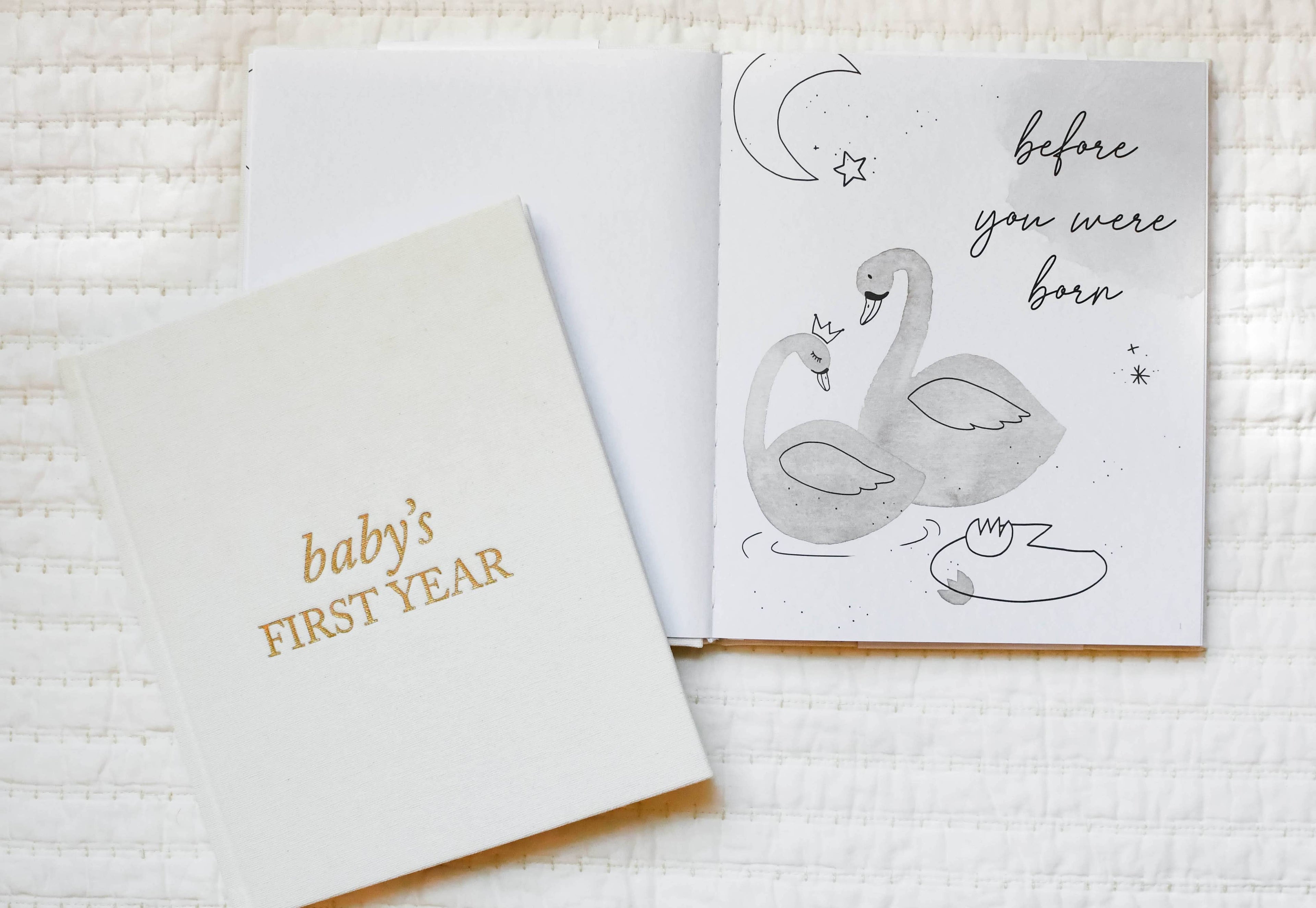 Duncan & Stone Paper Co. - Baby's First Year Memory Book & Photo Album | Mother's Day: Sky Blue