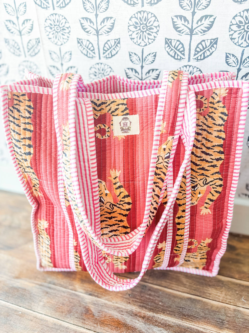Heart of Grace - Mauve Eye of The Tiger| Regular Quilted Tote Bag