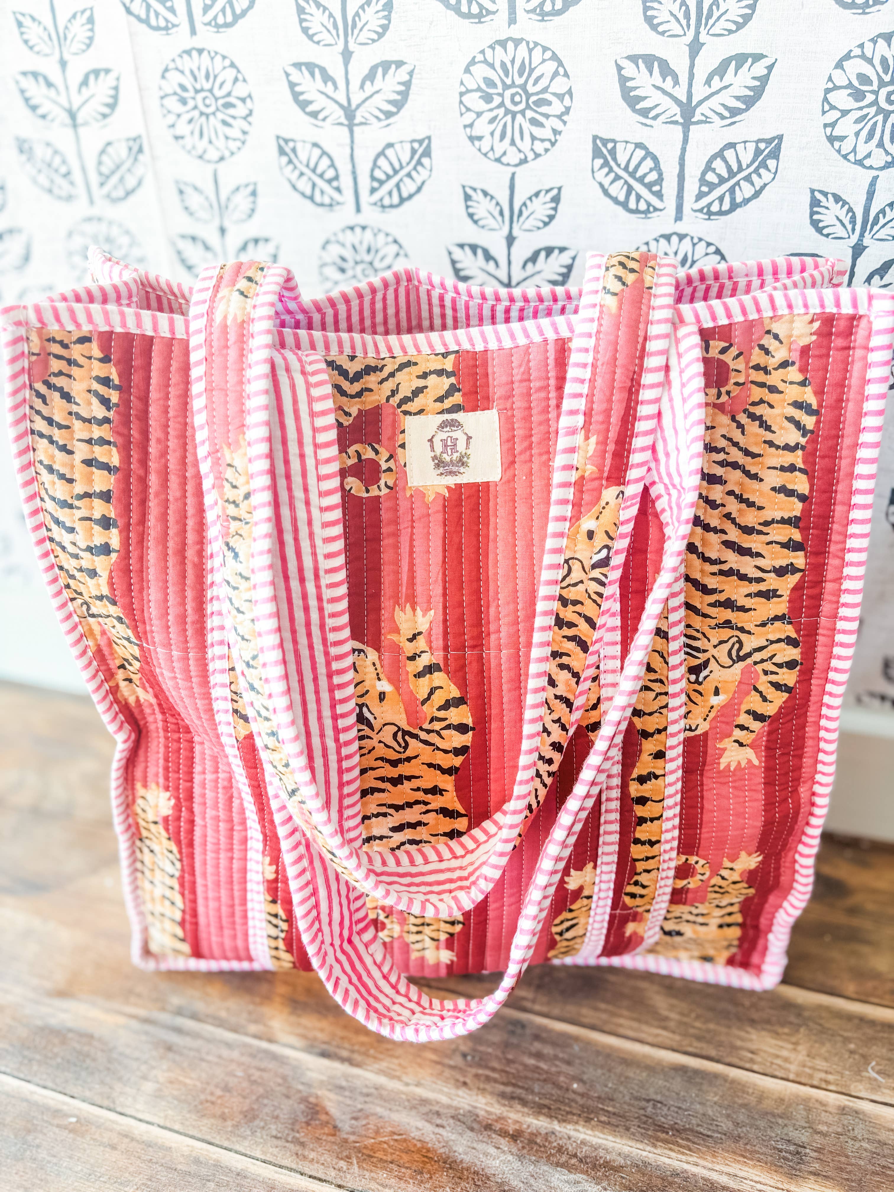 Heart of Grace - Mauve Eye of The Tiger| Regular Quilted Tote Bag