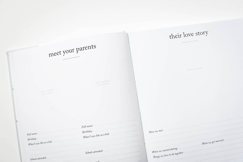 Duncan & Stone Paper Co. - Baby's First Year Memory Book & Photo Album | Mother's Day: Sky Blue
