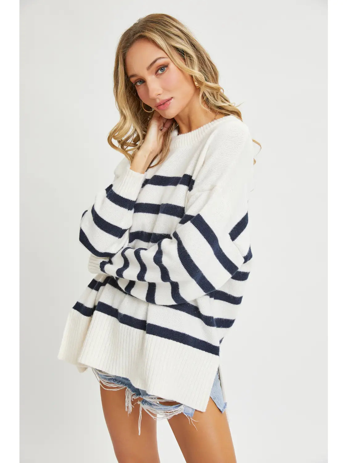 Nantucket Striped Oversized Sweater