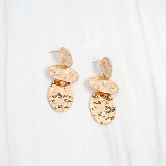 Monza Hammered Dangle Earring