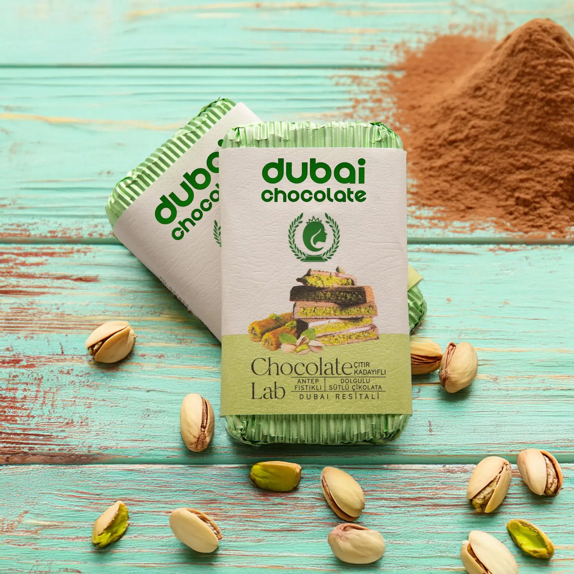 Carian's Bistro Chocolates - Famous Dubai Chocolate Bar, Premium Pistachio