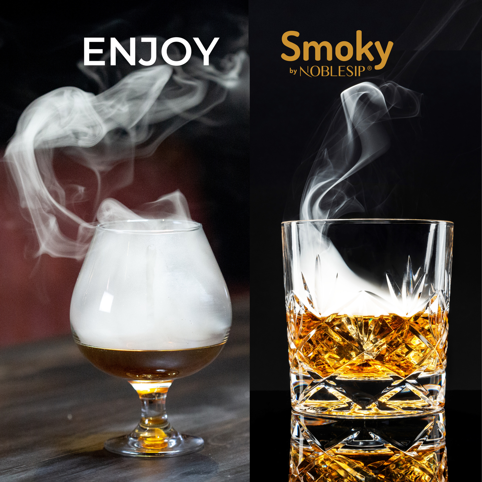 NOBLESIP - Whiskey Cocktail Smoker Kit, Men Gift Set. Father's day gift: No Personalization