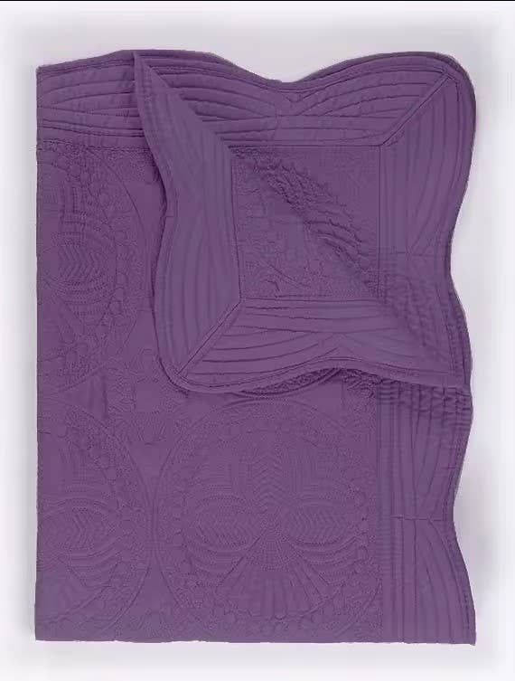 Zsa Zsa & LoLLi Monogram Blanks - Heirloom Quilt - Baby Quilt Blanket Swaddle Monogram: White