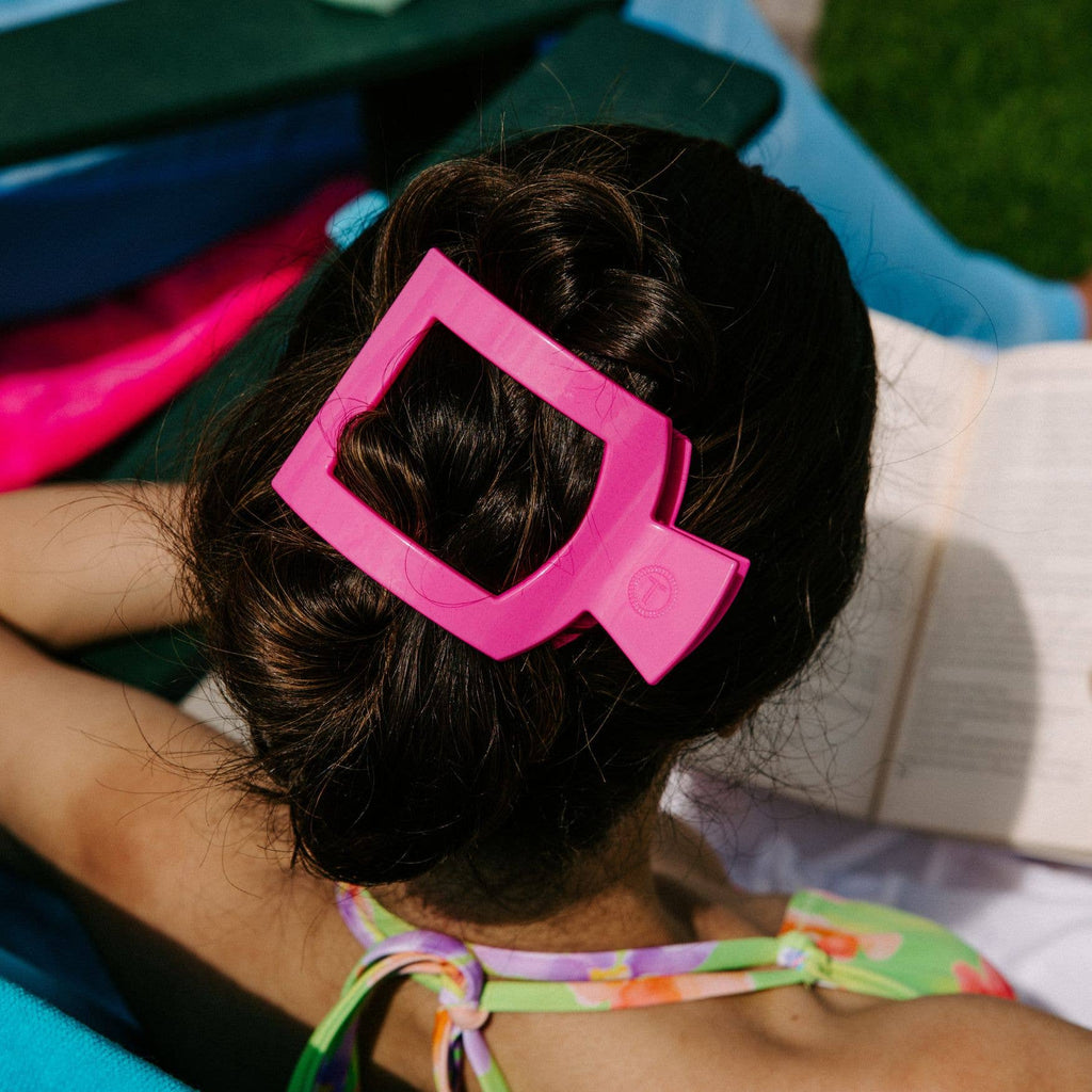TELETIES - Flat Square Hair Clip | Large | Tropical Punch