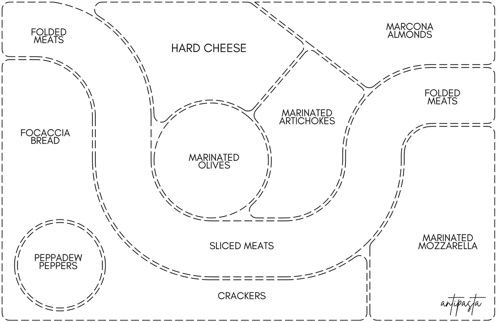 11 x 17 Charcuterie Map Insert Set of 10