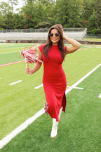 Sideline Slit Midi Dress