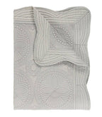 Zsa Zsa & LoLLi Monogram Blanks - Heirloom Quilt - Baby Quilt Blanket Swaddle Monogram: White