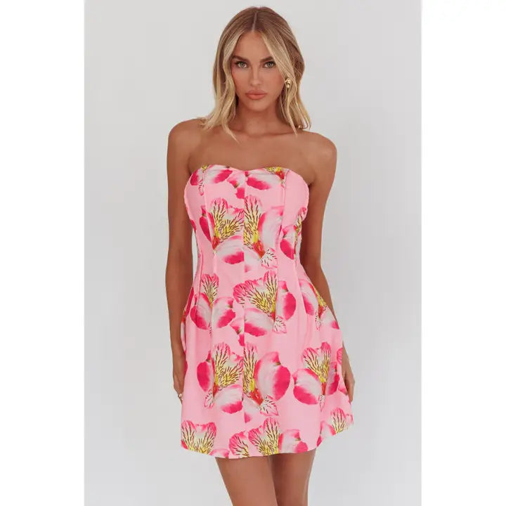 Wild Hibiscus Mini Dress