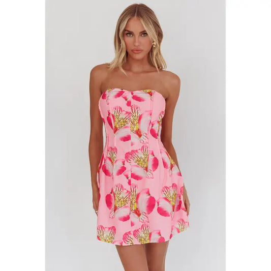 Wild Hibiscus Mini Dress
