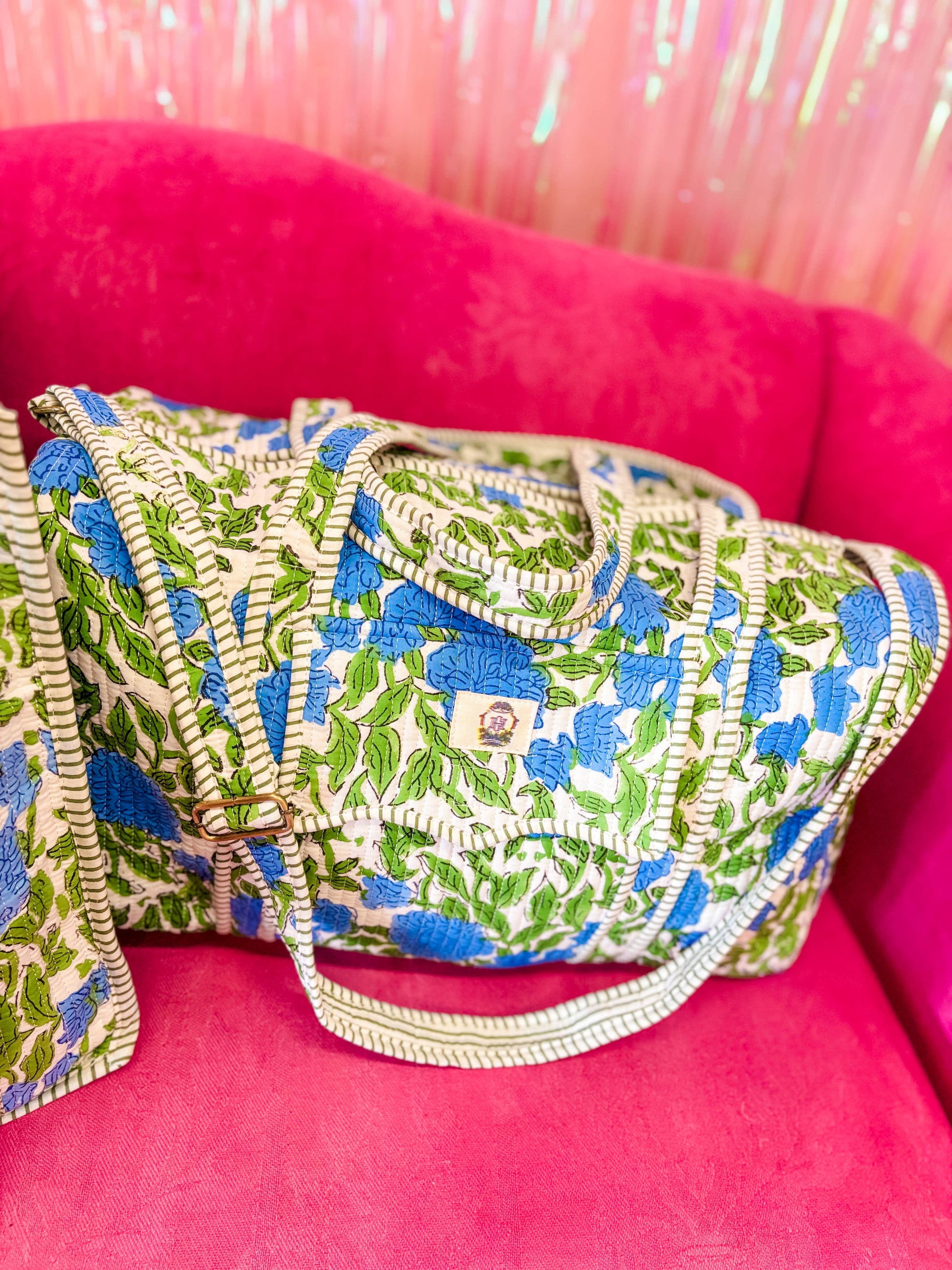 Heart of Grace - Charleston Large Scalloped Quilted Duffle Bag
