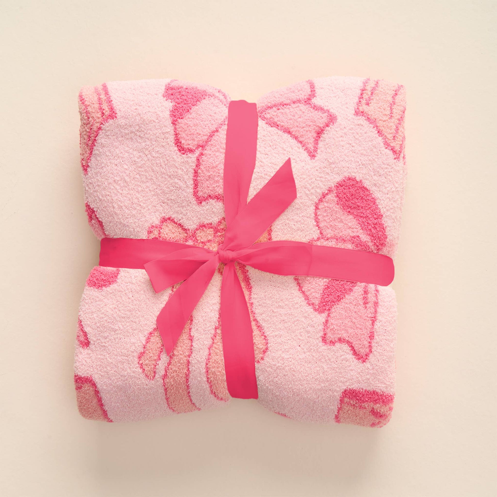 The Darling Effect - Cozy Dreams Luxe Blanket-Blushing Bows Pink
