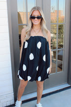 Dot Noir Bubble Dress