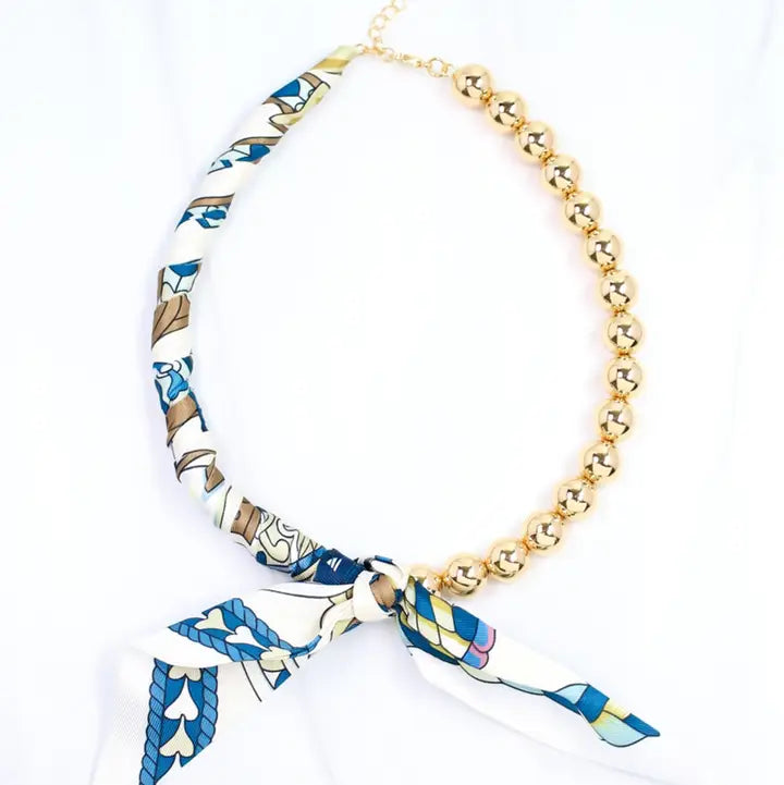 Vivian Beaded Scarf Necklace