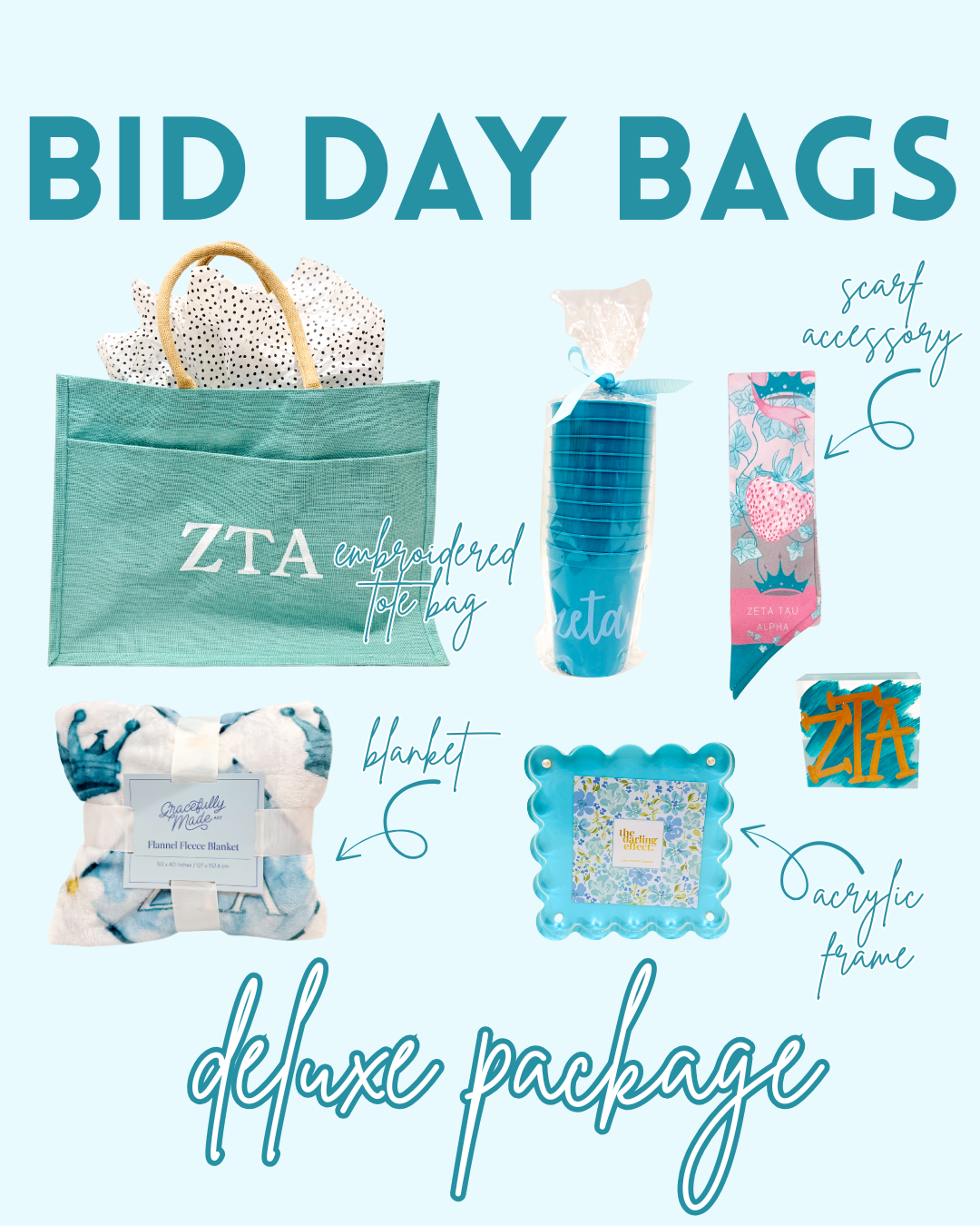 PRE ORDER: Bid Day Bag Deluxe Package
