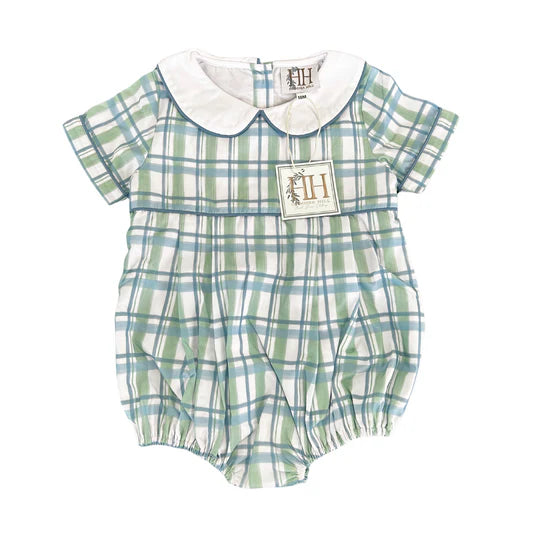 Lakeside Boys Plaid Collar Bubble