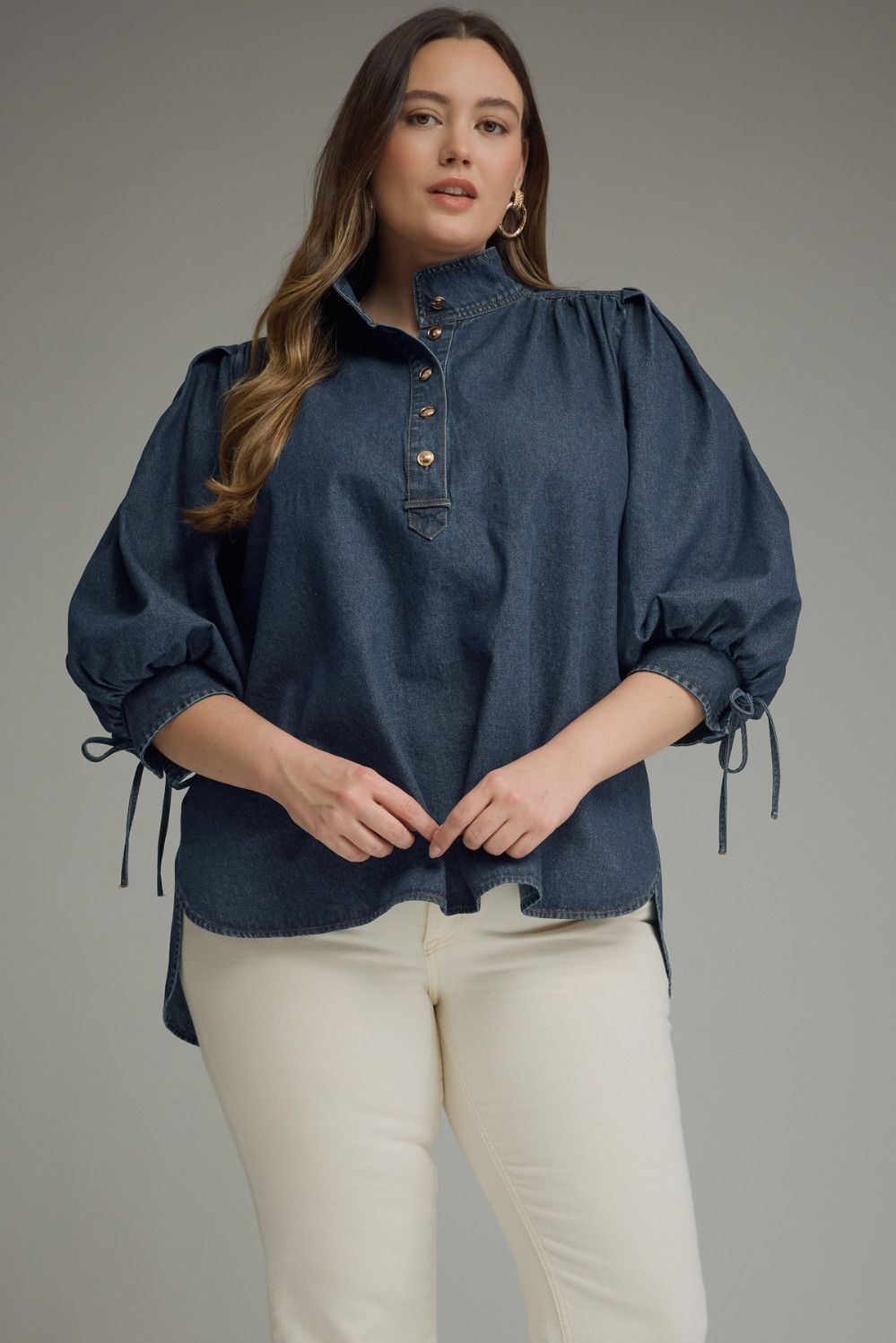 The Dede Denim Blouse