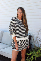 Stripe Me in Fall Skort Set