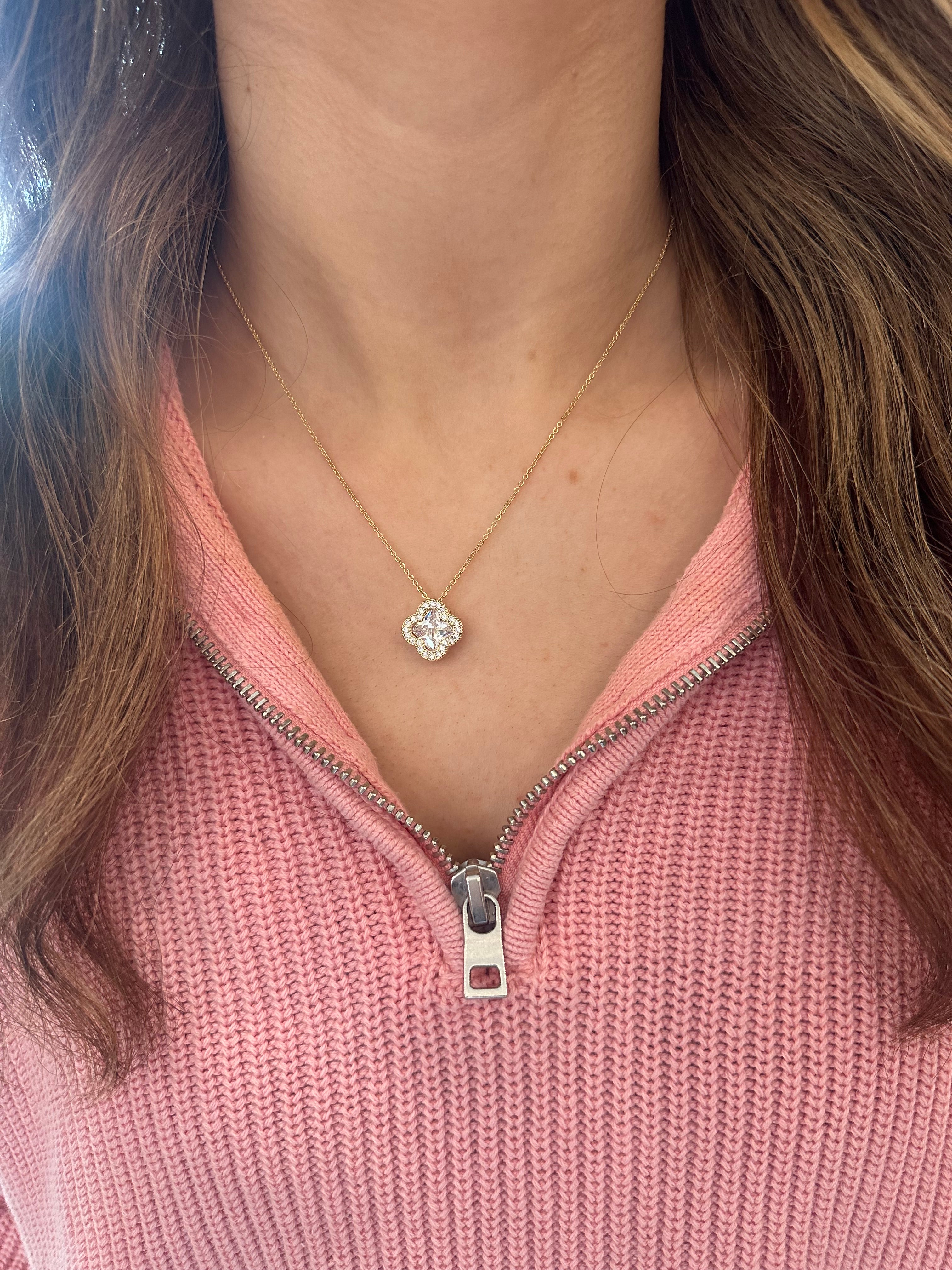 Diamond Clover Necklace
