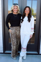 Honey Oat Striped Jogger Set