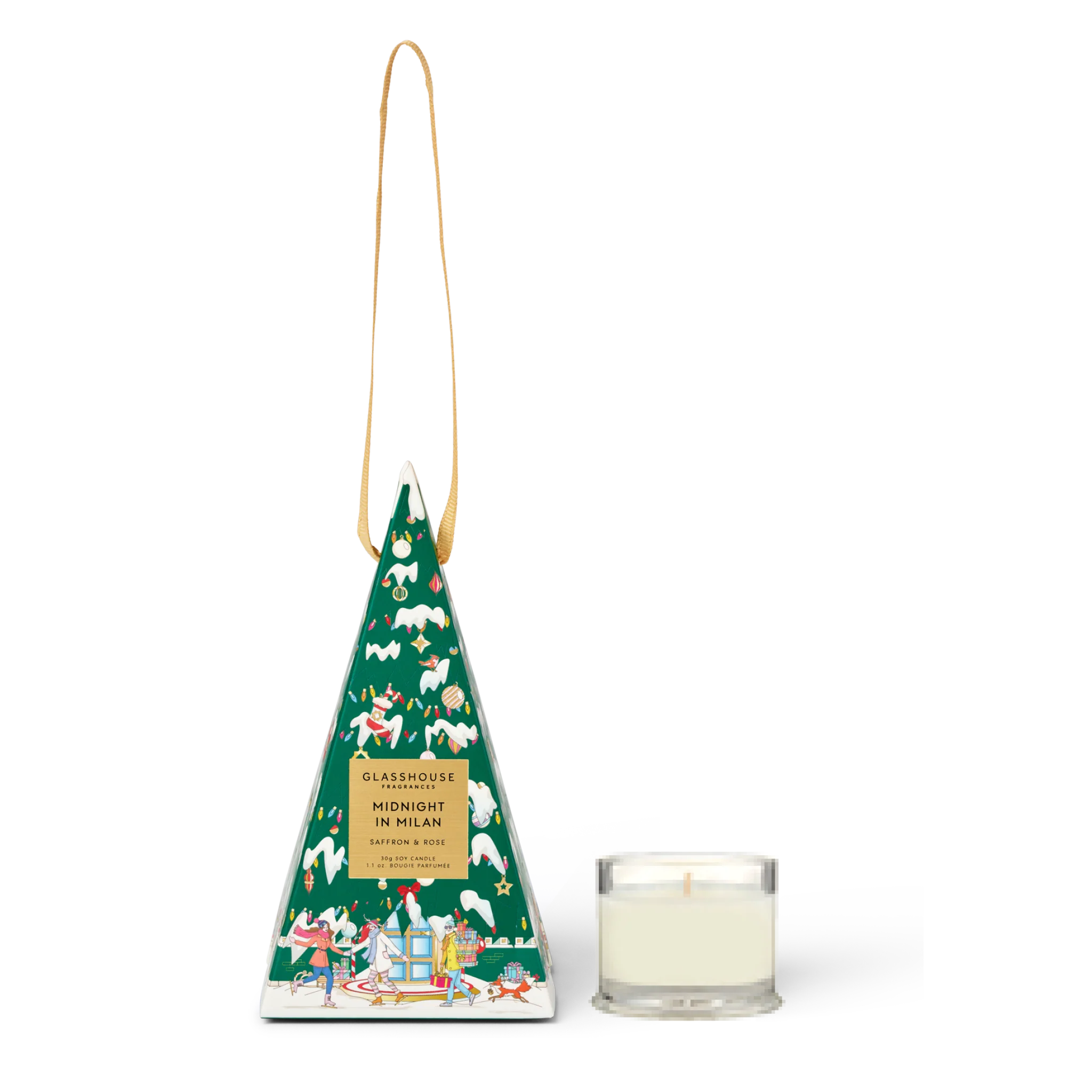 Glasshouse Holiday - Bauble Candle Midnight in Milan