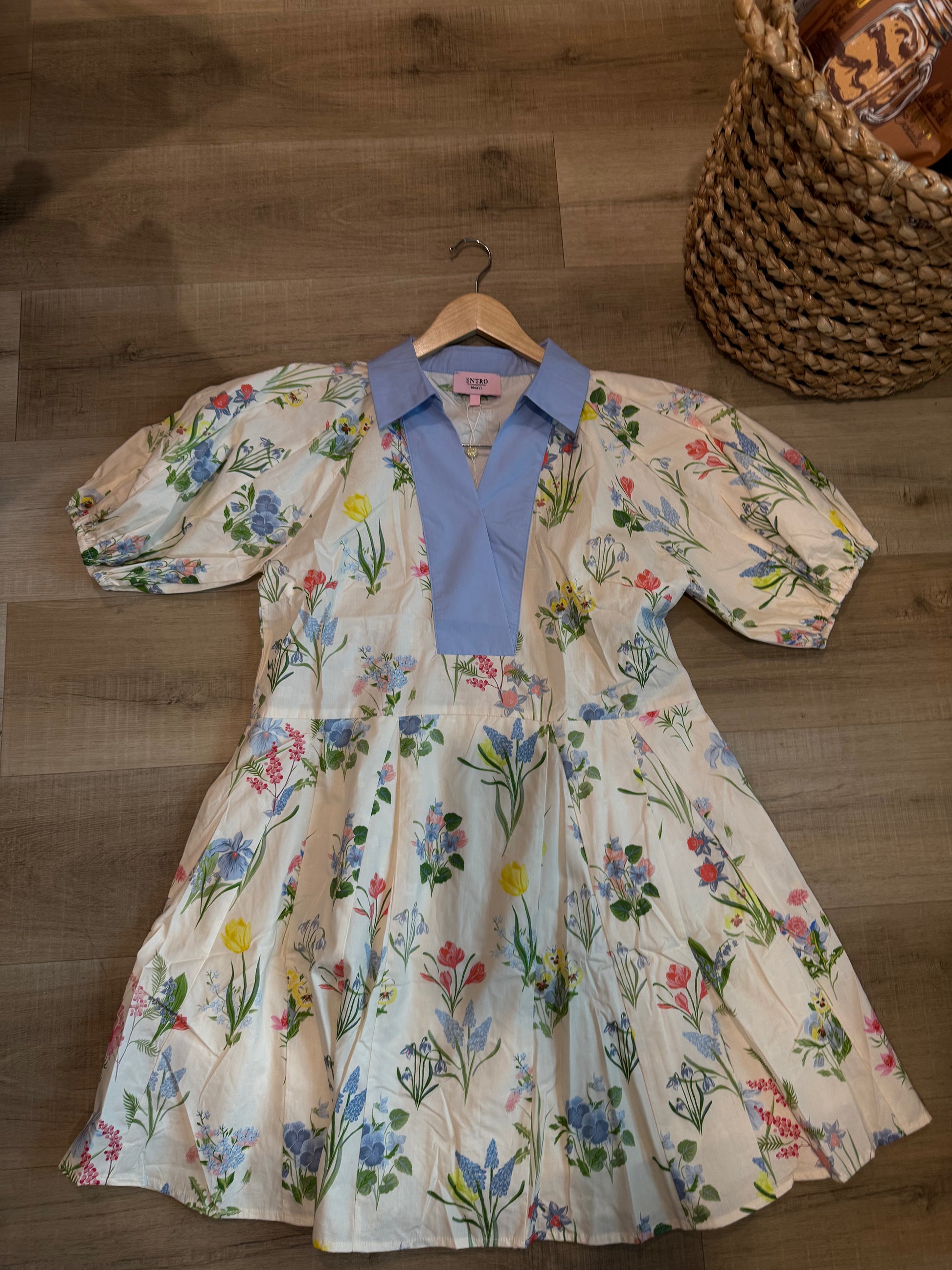 Cream Floral Dress