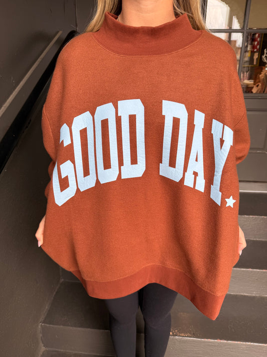 GOOD DAY* Reversible Mock Sweatshirt
