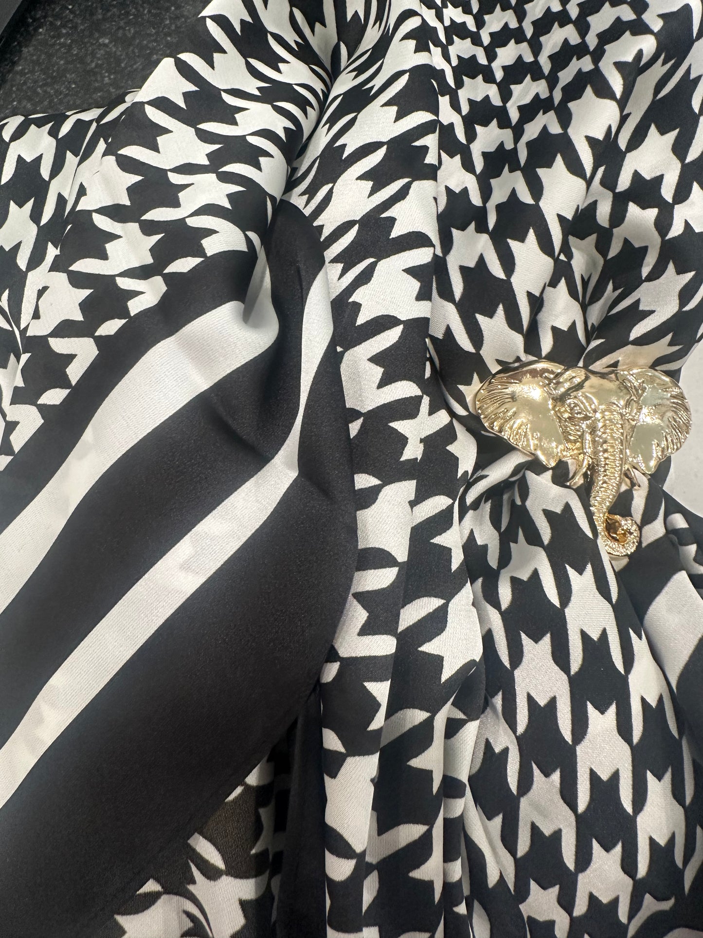 The Houndstooth Midi Scarf