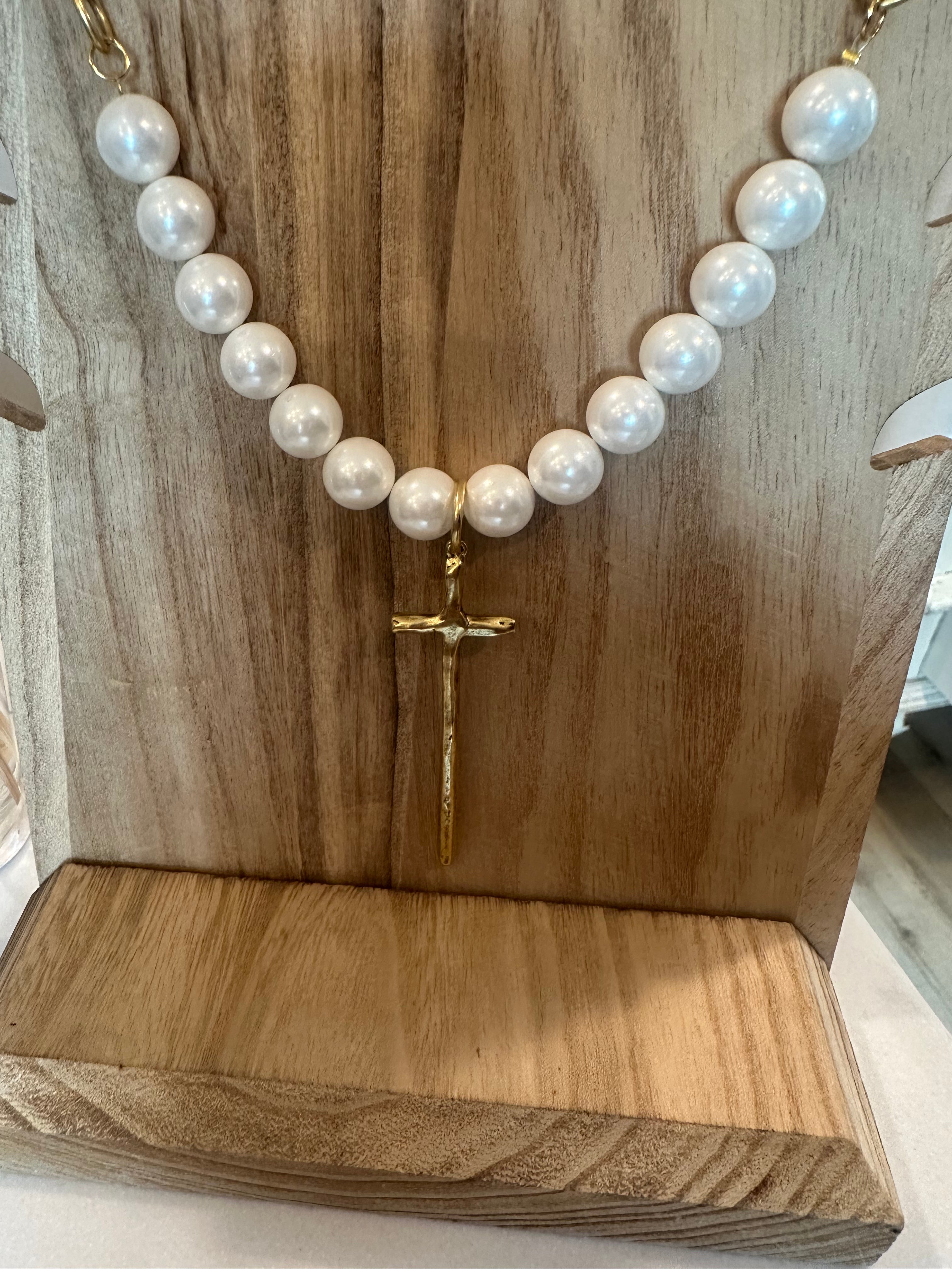 Take Me to Church Beaded Cross Necklace