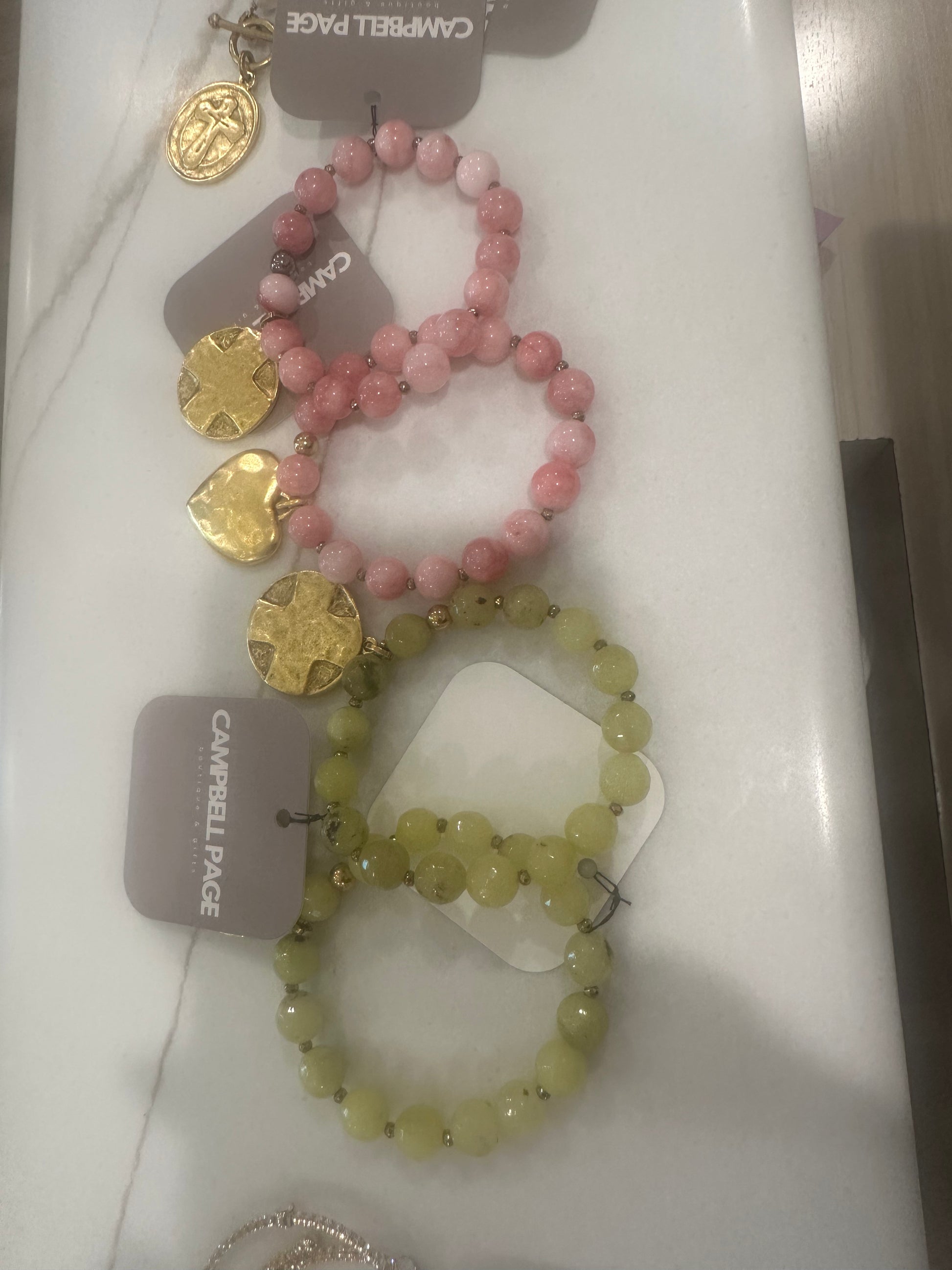 Glass Beaded Charm Bracelets