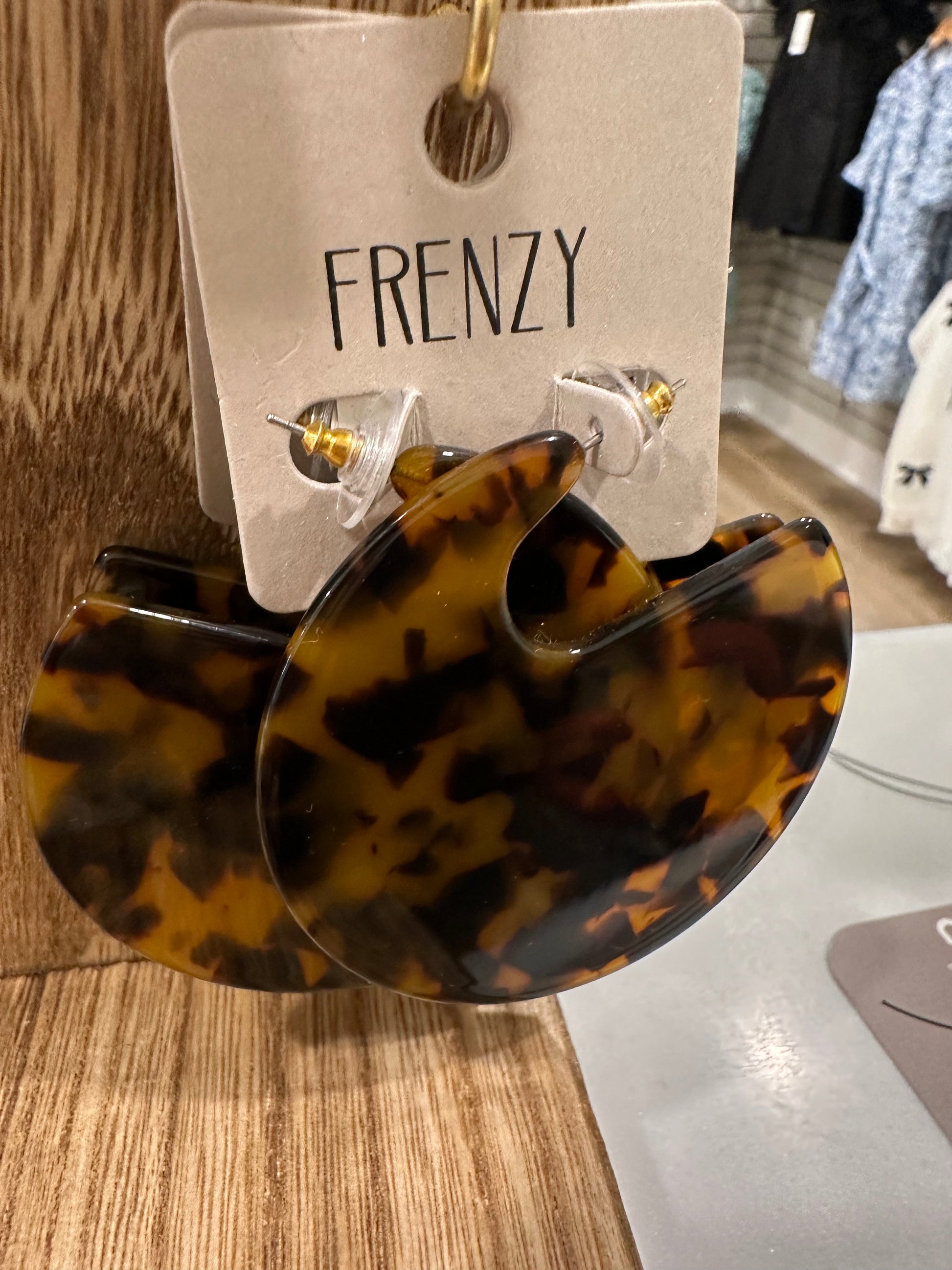 Tortoise Shell Hoops