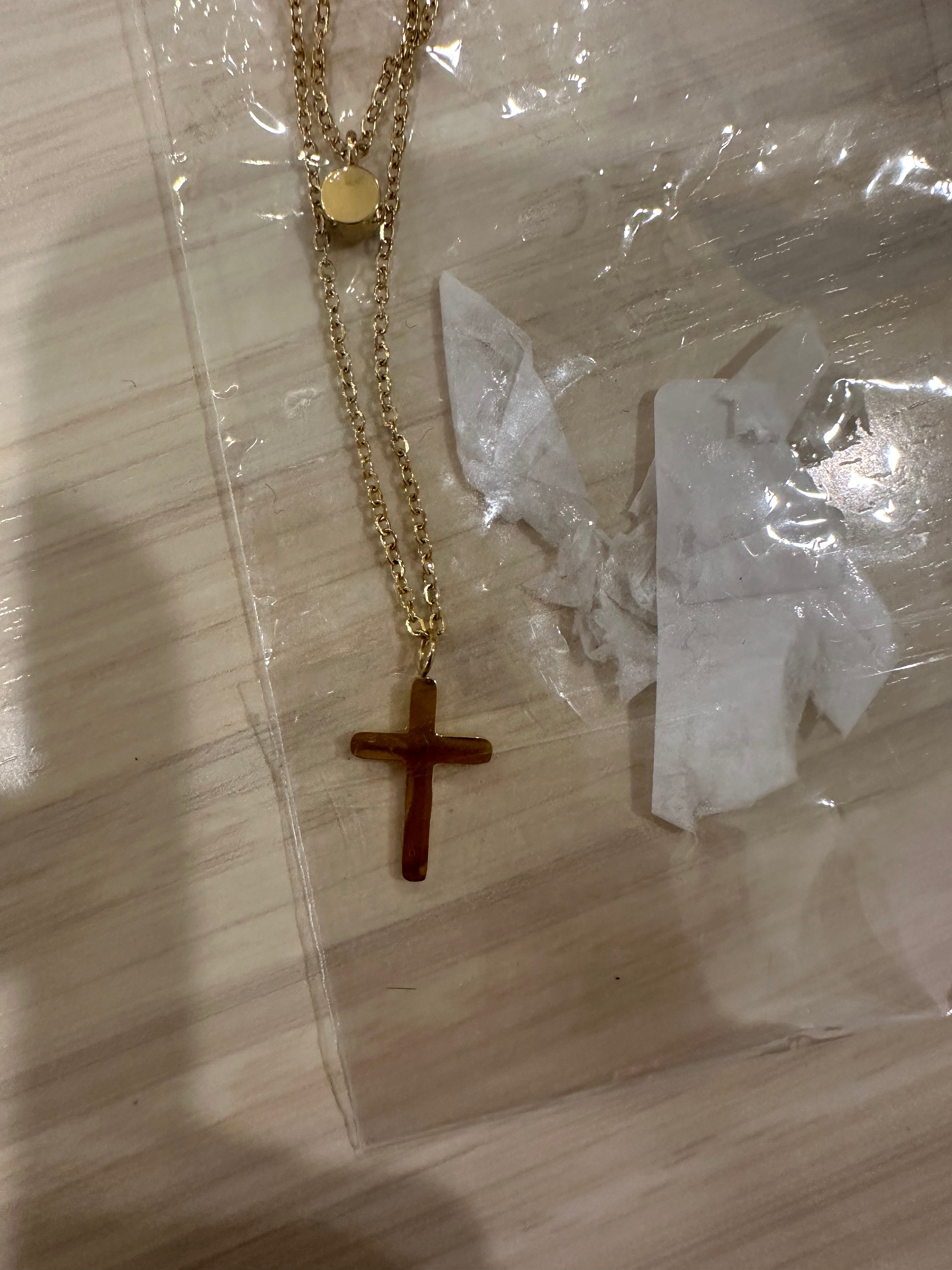 Dainty Cross Chained Necklace Pendant
