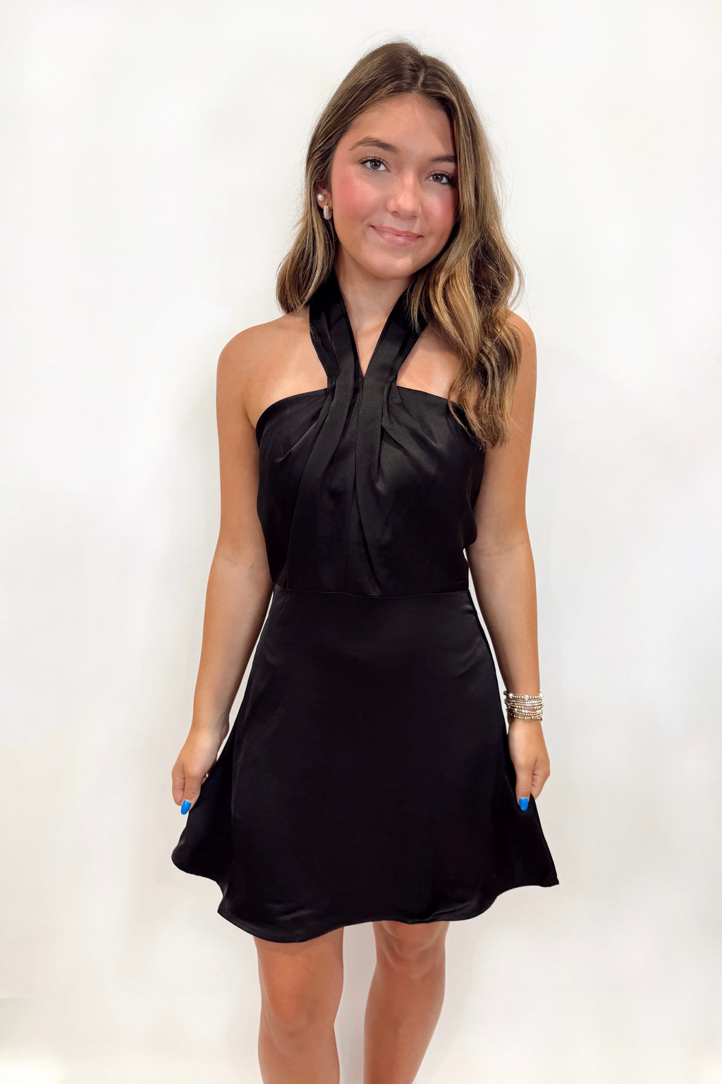 Halter Neck Bustier Mini Dress