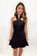 Halter Neck Bustier Mini Dress