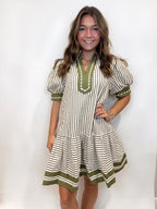 Amelia Striped Babydoll Dress