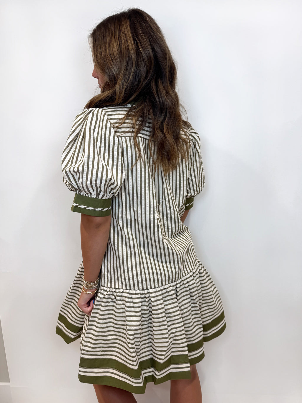 Amelia Striped Babydoll Dress