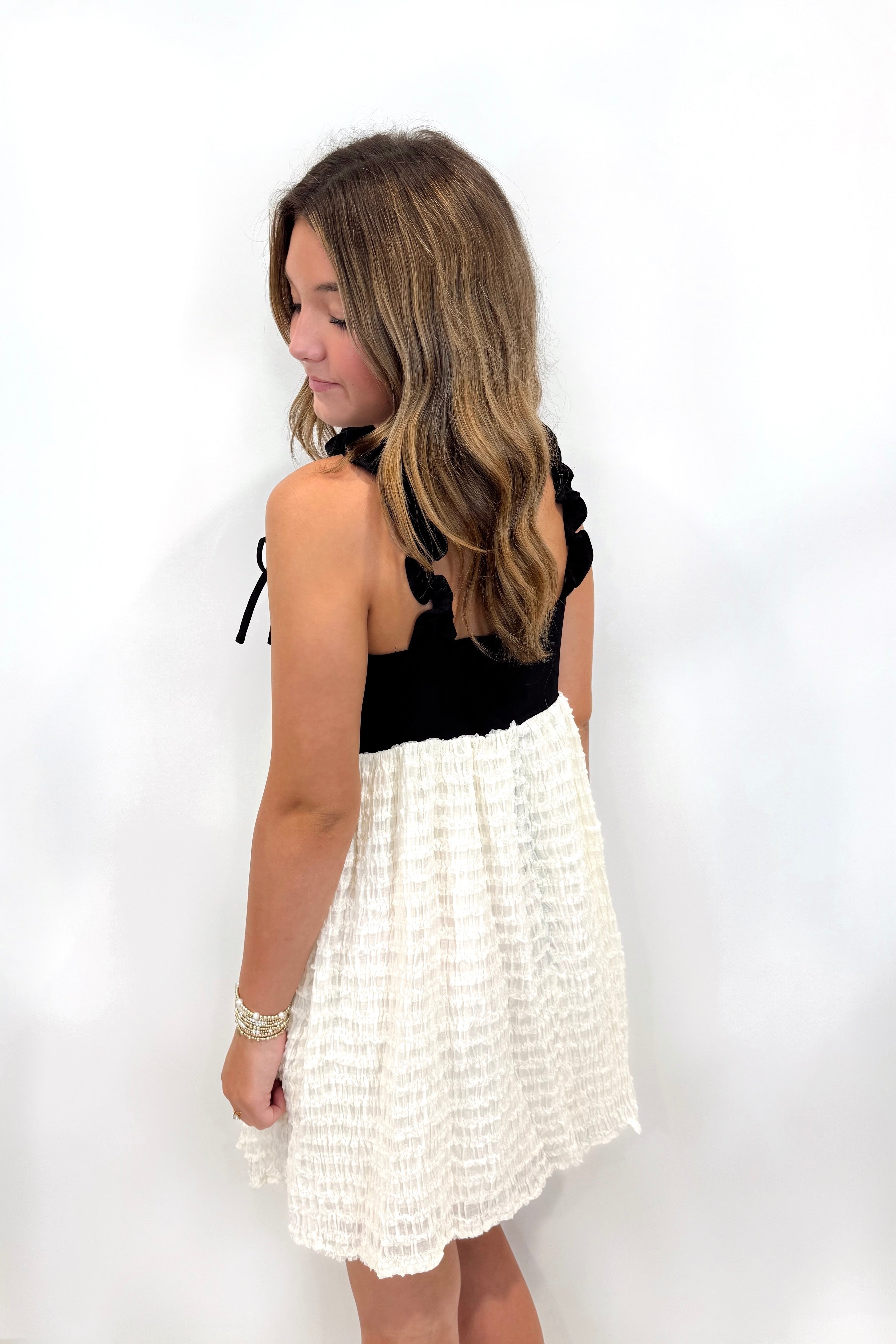 Arabella Bow Strap Babydoll Dress