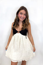 Arabella Bow Strap Babydoll Dress